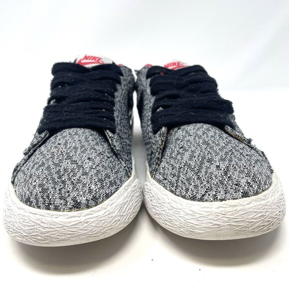 Nike Blazer Low TXT Sneakers Women Size 9.5 Athletic‎ Shoes Black Gray - Picture 5 of 10